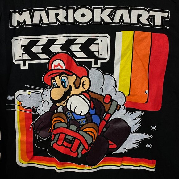 Nintendo Mario Kart 90's Art Graphic Design Long Sleeve T-Shirt Small - Picture 2 of 4